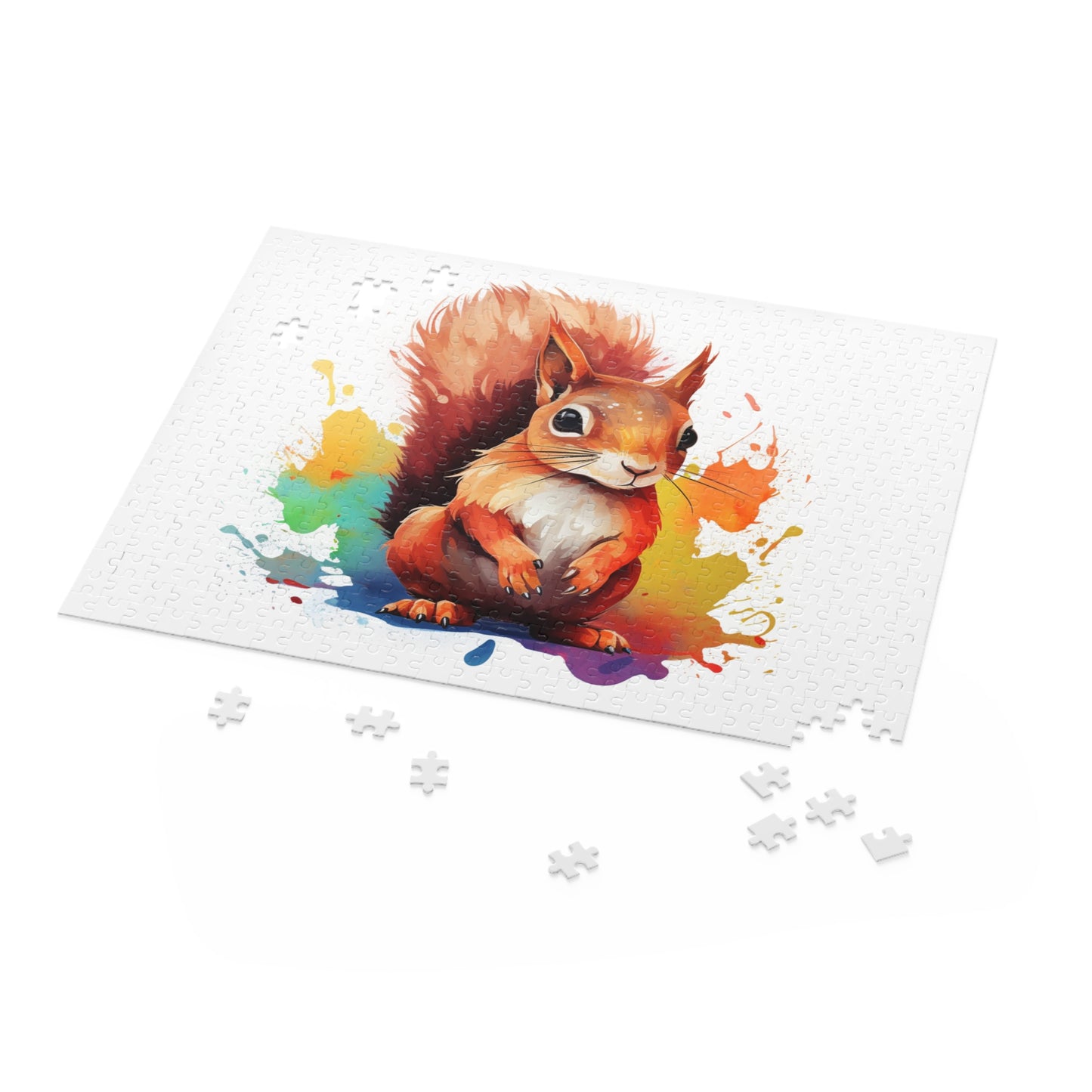 Rainbow Cartoon Squirrel 500 Piece Puzzle