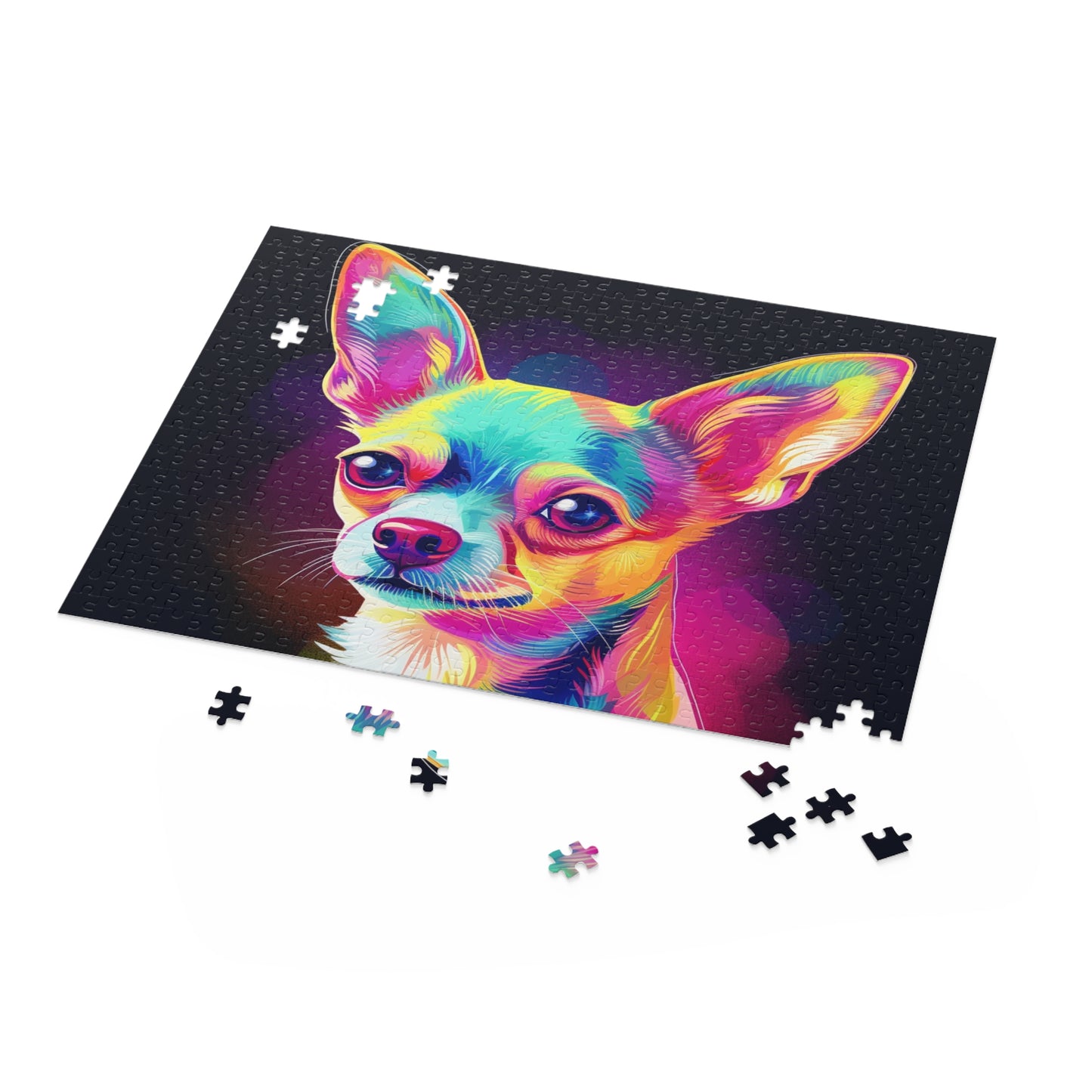 Vibrant Multicolor Chihuahua 500 Piece Puzzle
