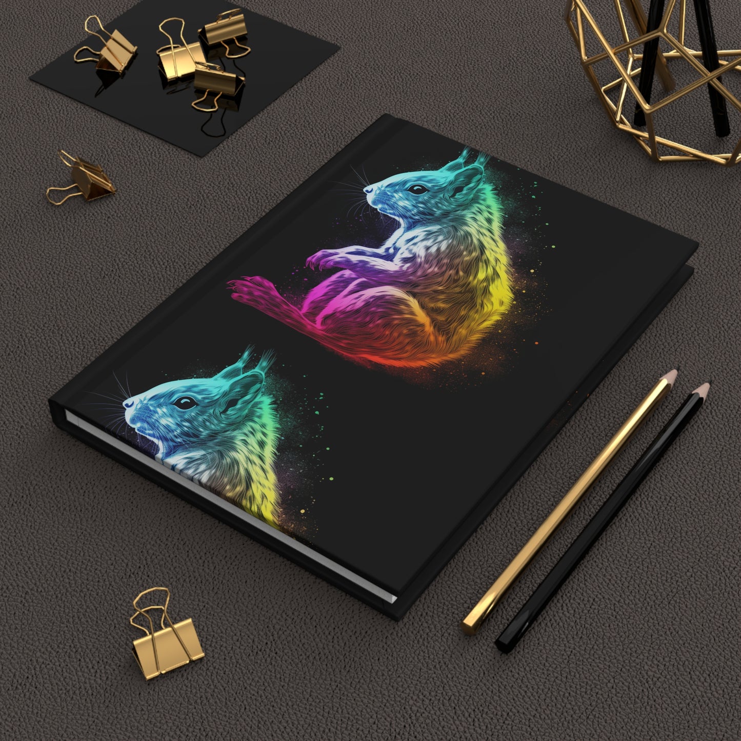 Multicolor Squirrel Hardcover Journal