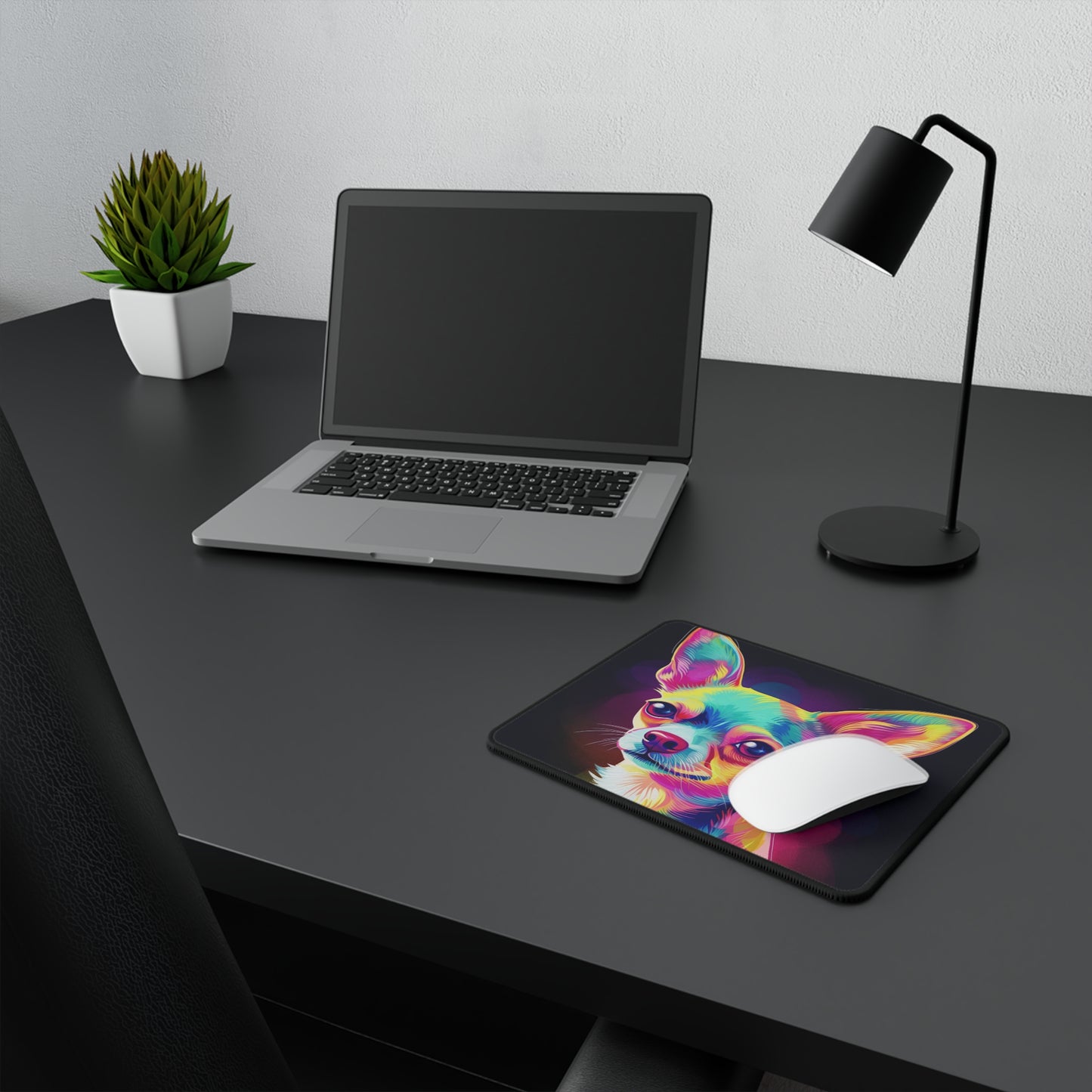 Vibrant Multicolor Chihuahua Non-Slip Mouse Pad