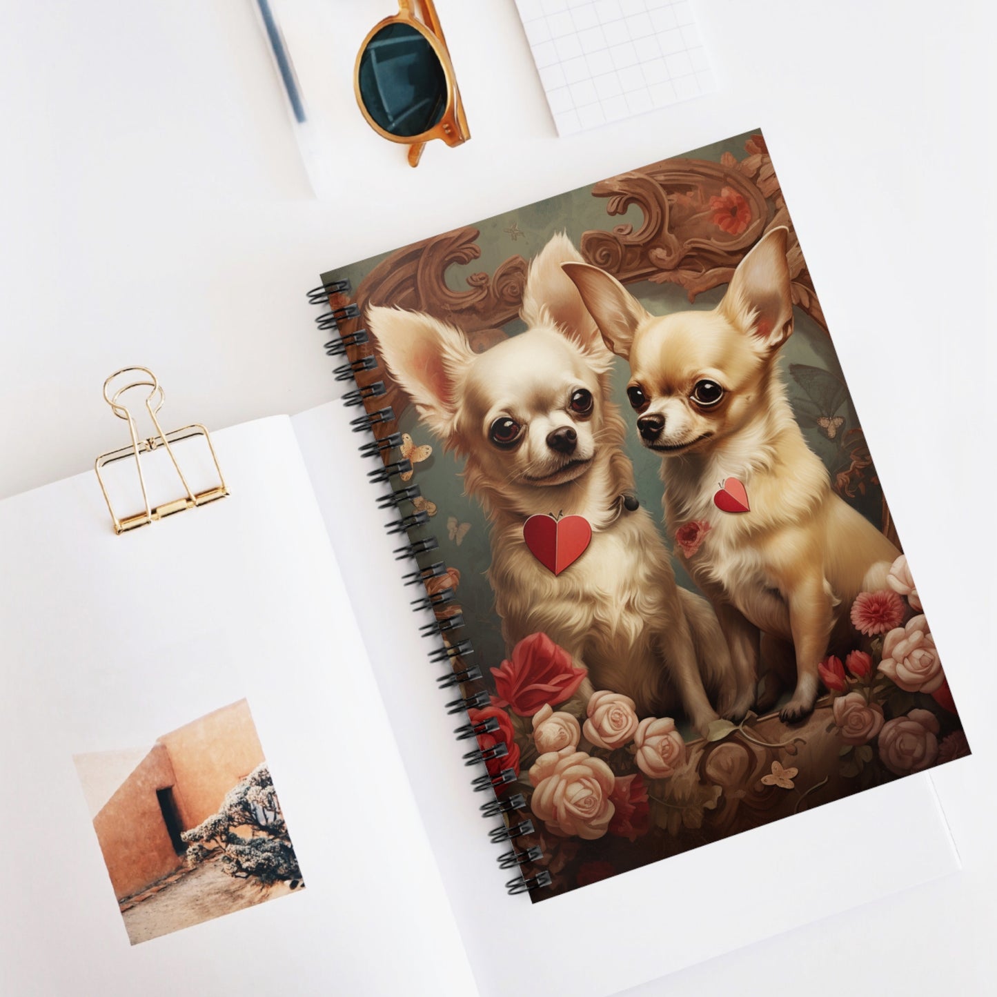 Puppy Love Ruled Line Spiral Notebook