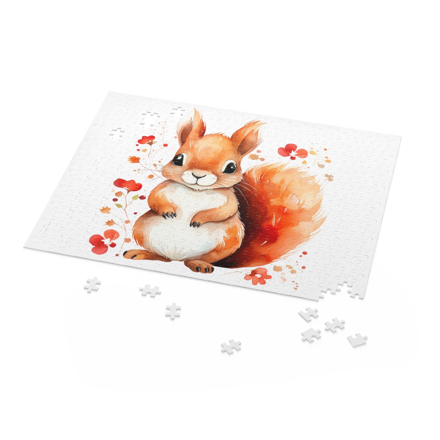 Big Eared Autumn Cartoon Squirrel 500 Piece Puzzle