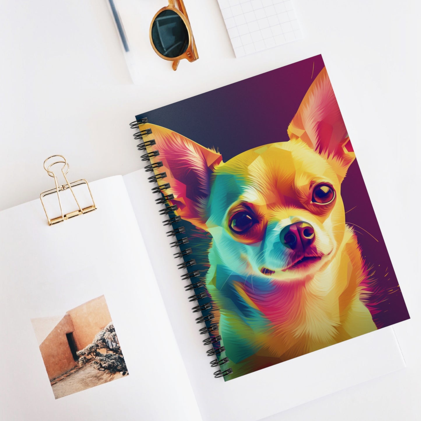 Attentive Chihuahua Ruled Line Spiral Notebook