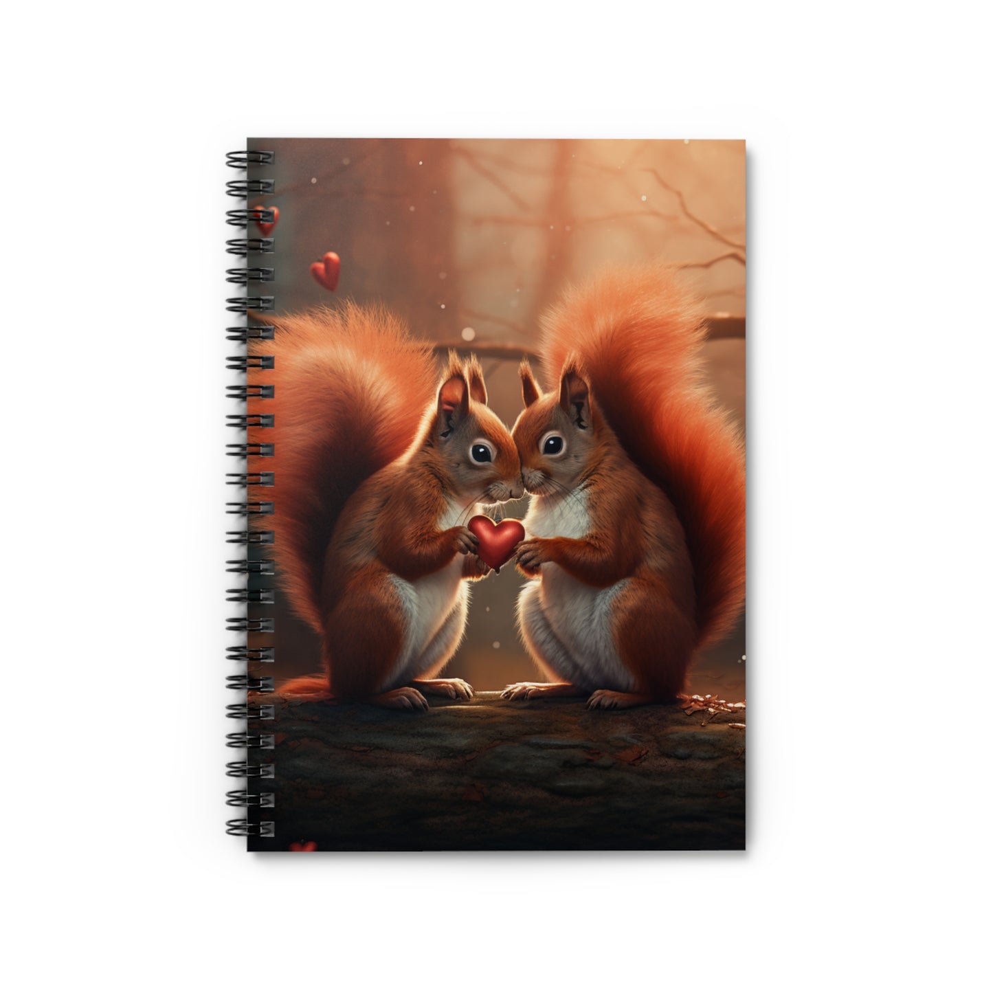 Squirrel Love Ruled Line Spiral Notebook