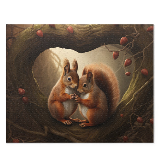 Squirrels in Love 500 Piece Puzzle