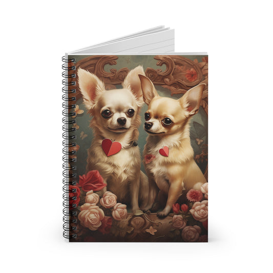 Puppy Love Ruled Line Spiral Notebook
