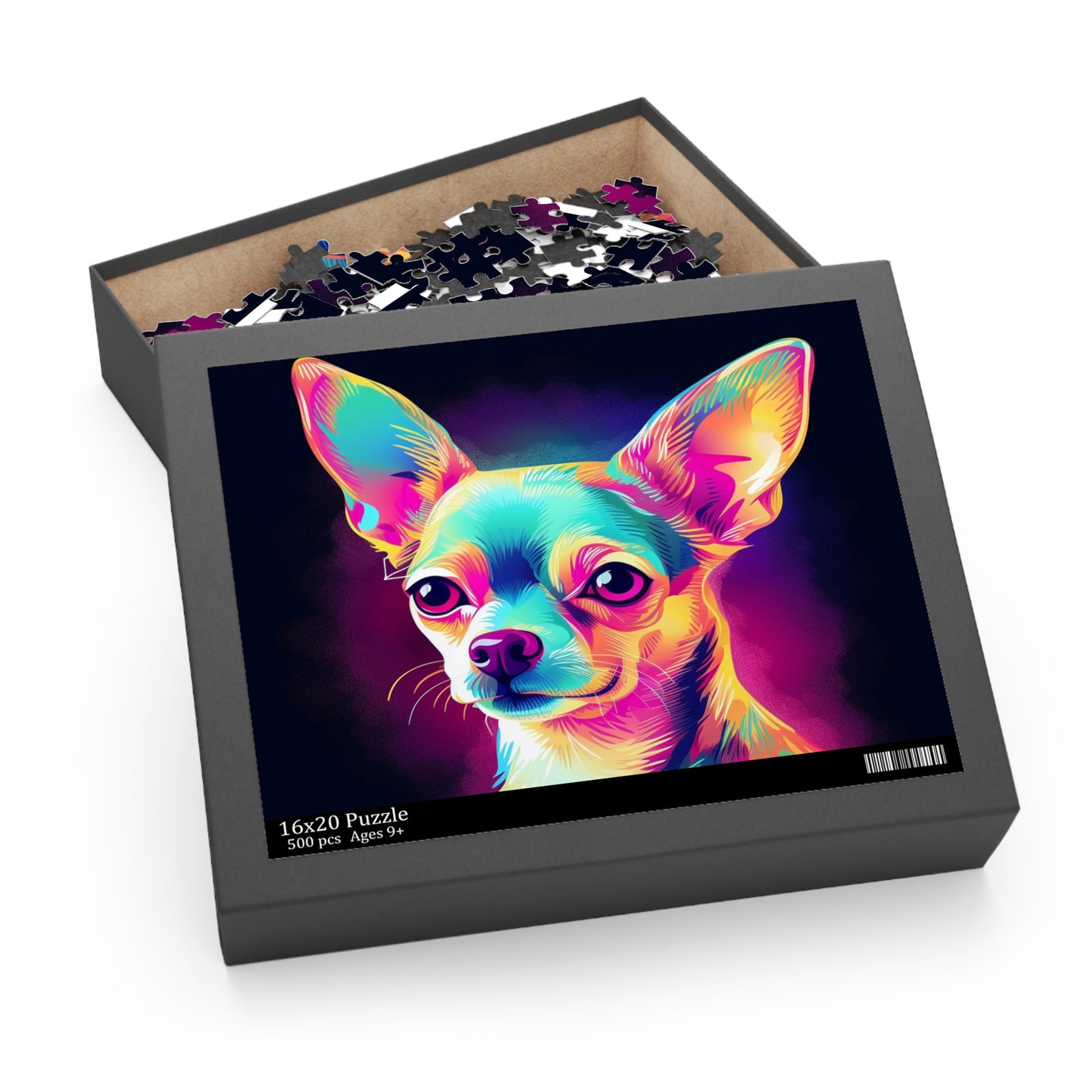 Multicolor Chihuahua 500 Piece Puzzle