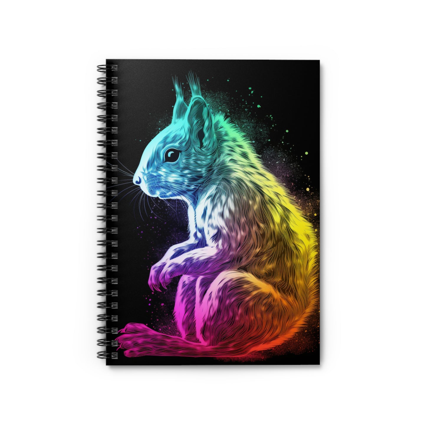 Multicolor Squirrel Ruled Line Spiral Notebook