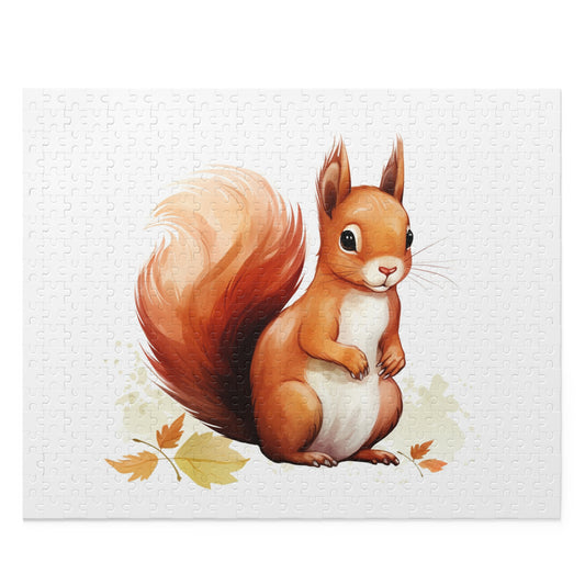 Autumn Cartoon Squirrel 500 Piece Puzzle
