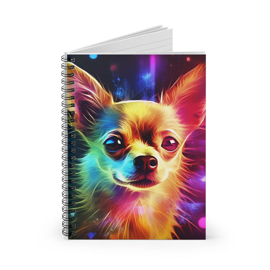 Cosmic Chihuahua Ruled Line Spiral Notebook