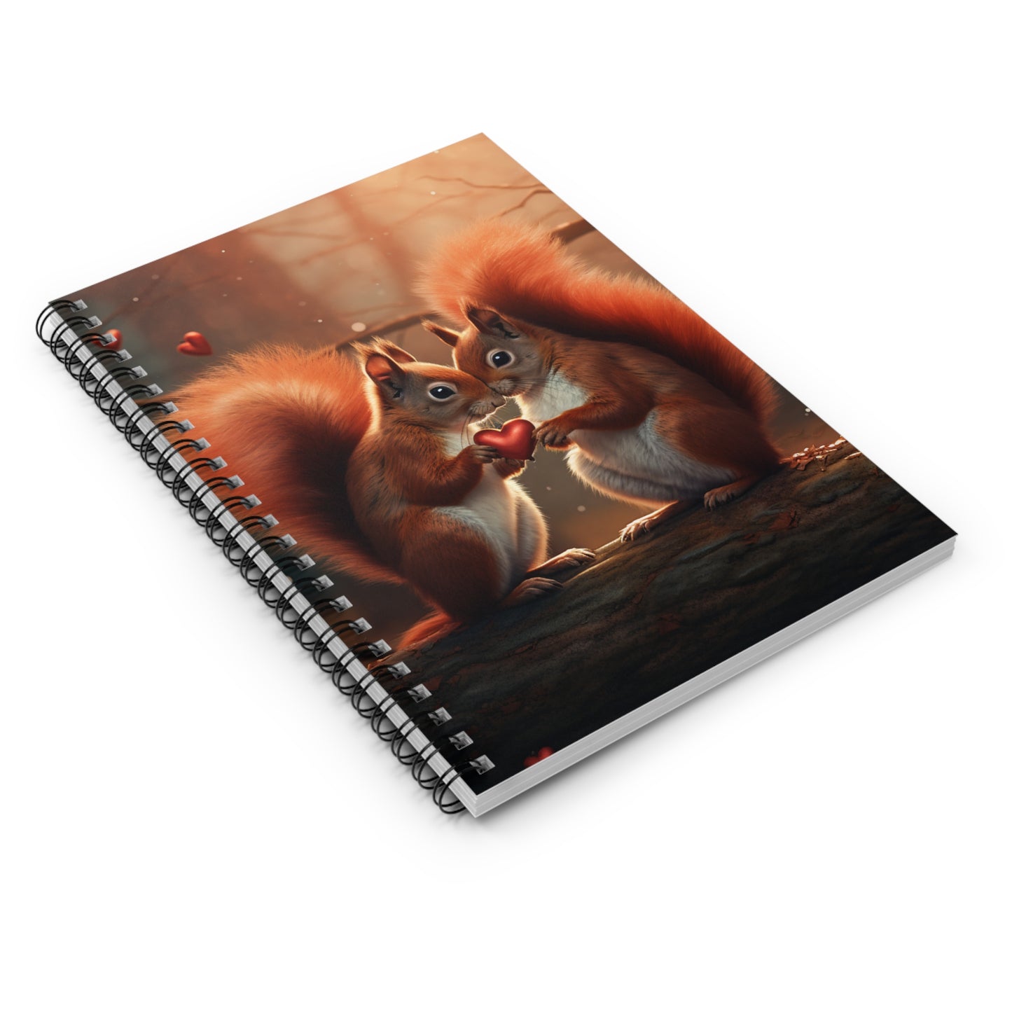 Squirrel Love Ruled Line Spiral Notebook