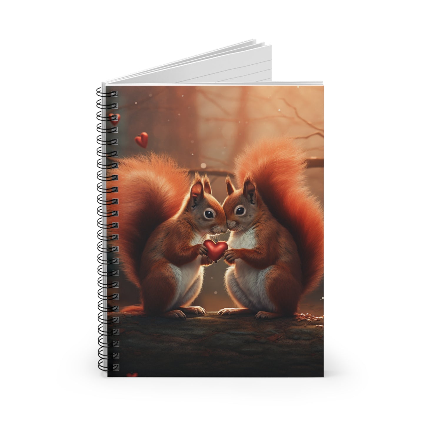 Squirrel Love Ruled Line Spiral Notebook