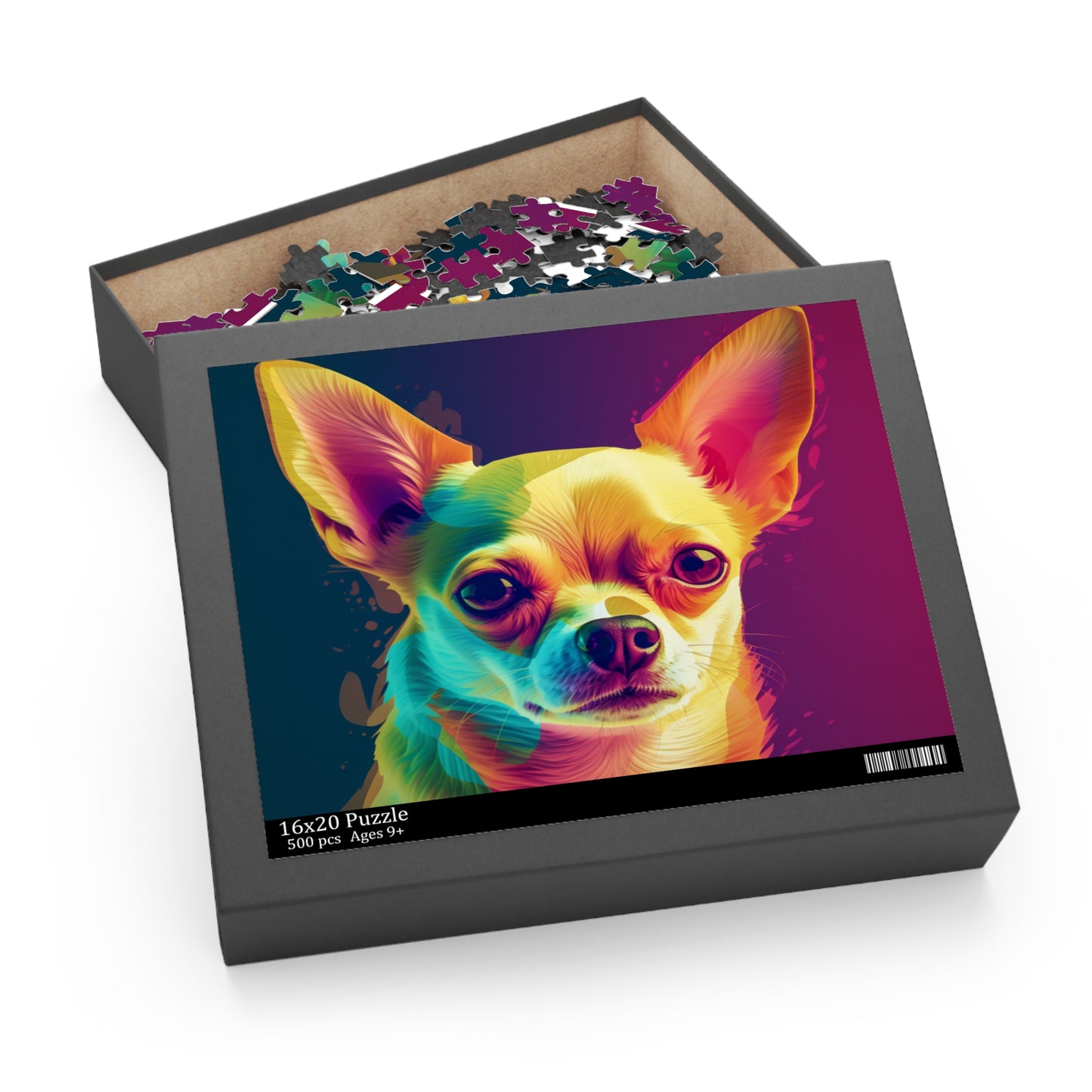 Technocolor Chihuahua 500 Piece Puzzle