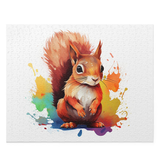 Rainbow Cartoon Squirrel 500 Piece Puzzle