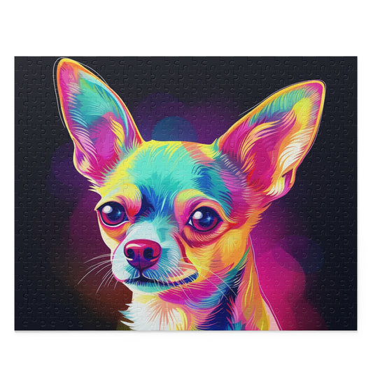 Vibrant Multicolor Chihuahua 500 Piece Puzzle
