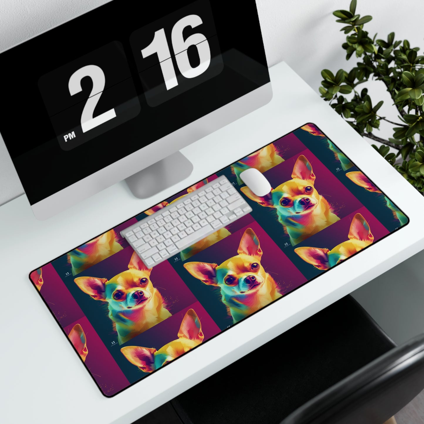 Attentive Chihuahua Desk Mat