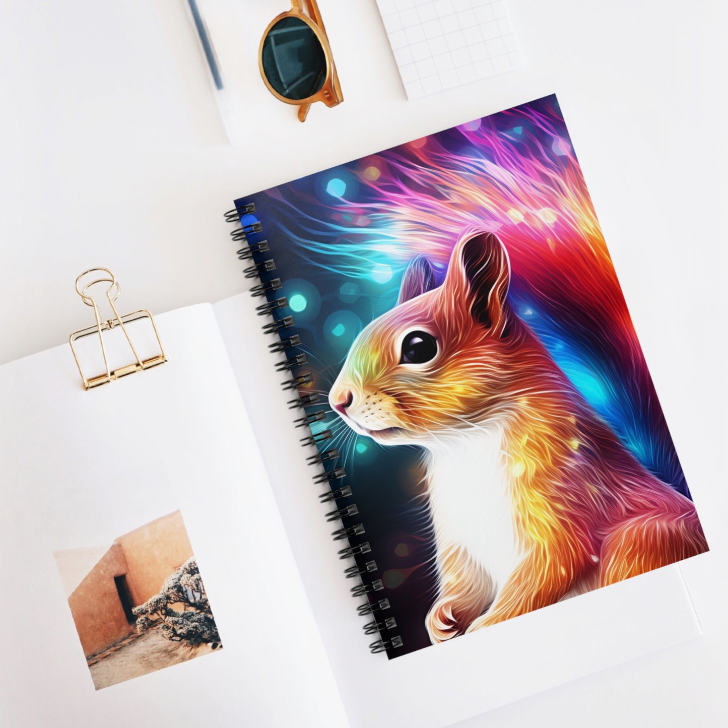 Squirrel Ruled Line Spiral Notebook