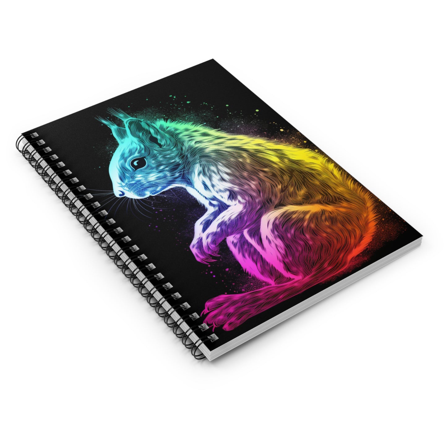 Multicolor Squirrel Ruled Line Spiral Notebook