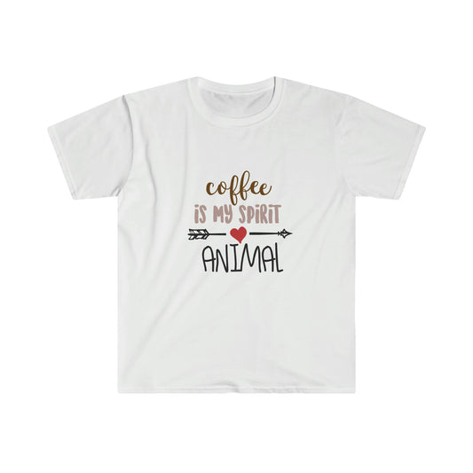 Coffee is my Spirit Animal soft t-shirt