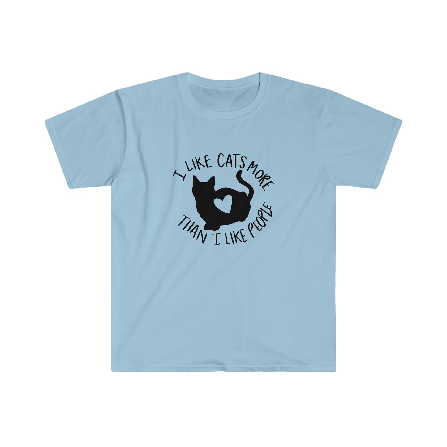 I Like Cats More Than Humans soft t-shirt