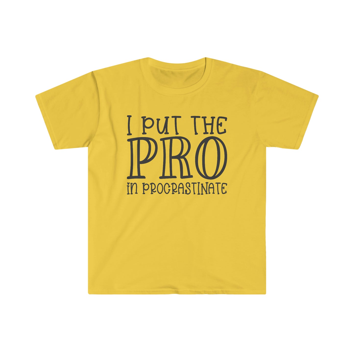 Pro in Procrastinate soft t-shirt